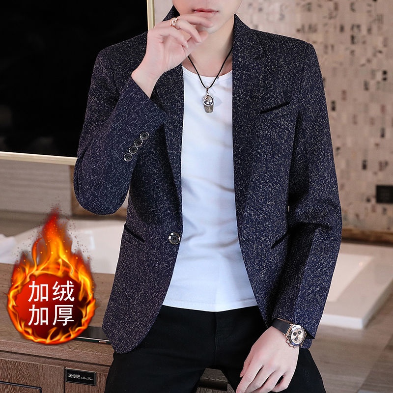 Áo Khoác Vest Dáng Ôm Phong Cách Hàn Quốc Thời Trang Thu Đông Cho Nam