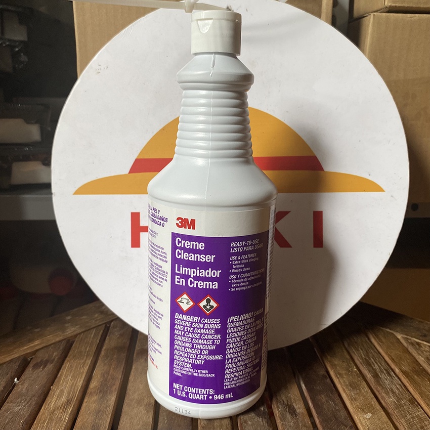 Dung dịch tẩy ố kính ô tô 3M Cream cleaner chiết lẻ 100ml: kem tẩy ố kính, ố mưa, cặn canxi trên kính ô tô, nhà tắm