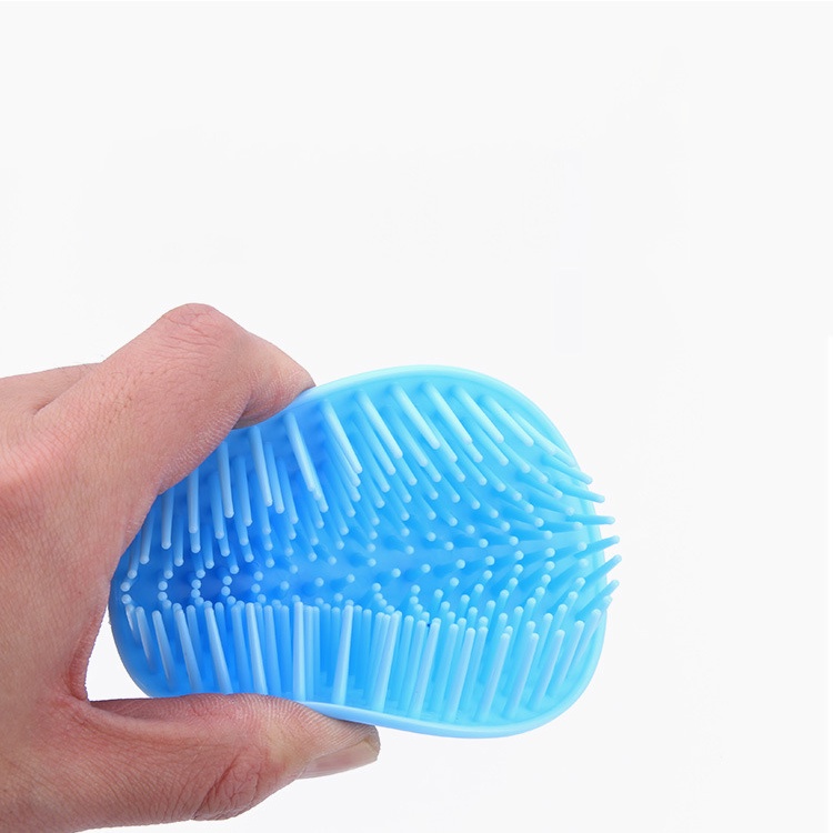 Lược gội chải tóc hình hoa sóng tròn nhựa mềm nhiều màu đơn giản LUOC03