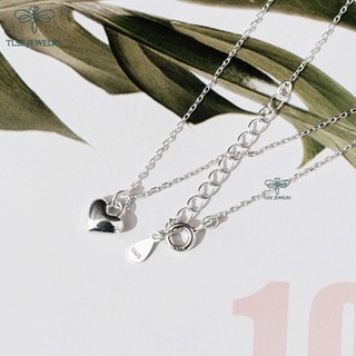 Dây chuyền bạc nữ TLEE trái tim phồng basic TLEE JEWELRY D0155