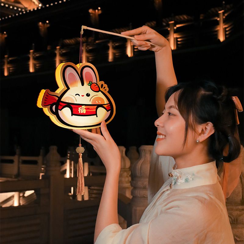 Cny Lồng Đèn Thỏ Bằng Gỗ Thủ Công Phong Cách Trung Hoa Di Động Trang Trí Lễ Hội Năm Mới Cho Bé