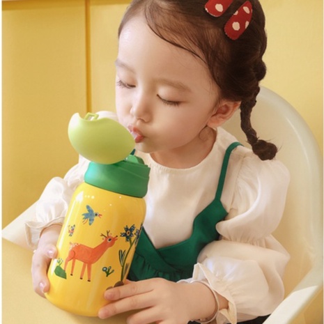 Bình nước cho bé đi học giữ nhiệt  Mideer Vacuum Insulated Bottle có ống hút dây đeo cao cấp