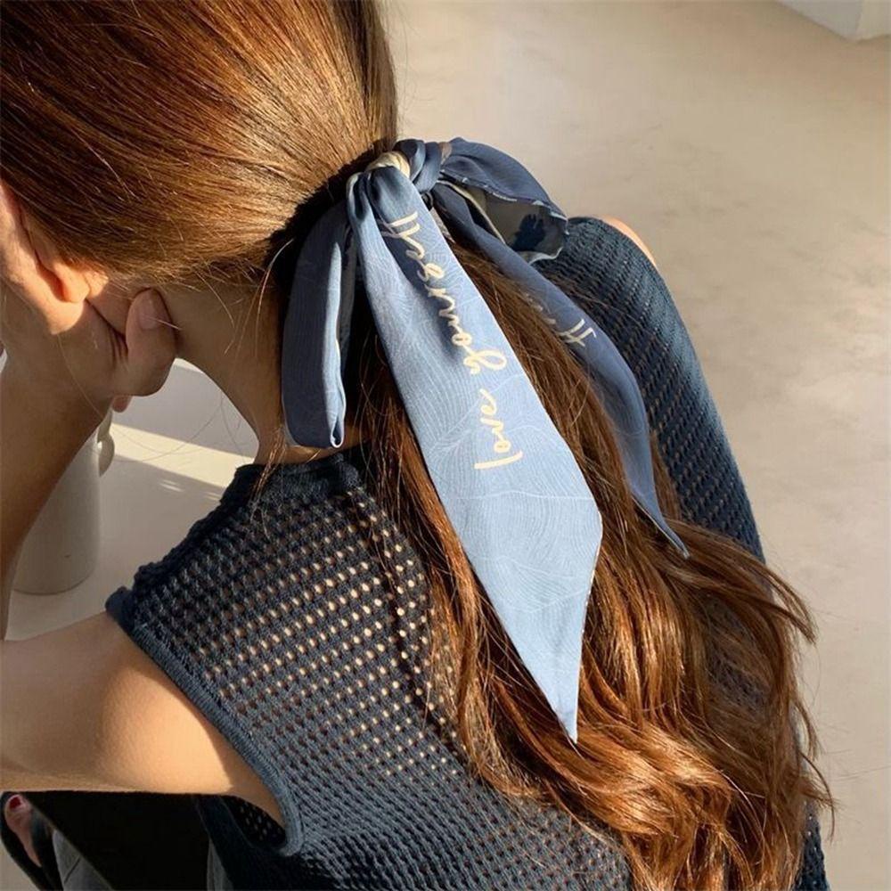 Khăn Choàng Lụa Satin Dài In Hoa Phong Cách Trung Hoa Cổ Điển Dành Cho Nữ