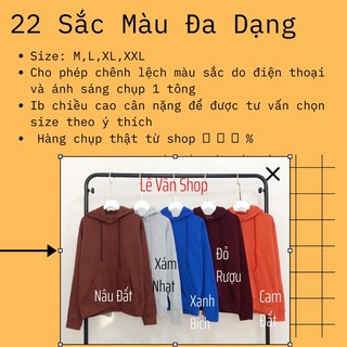 Áo hoodie basic (có 22 màu,tay xỏ ngón, nón 2 lớp)