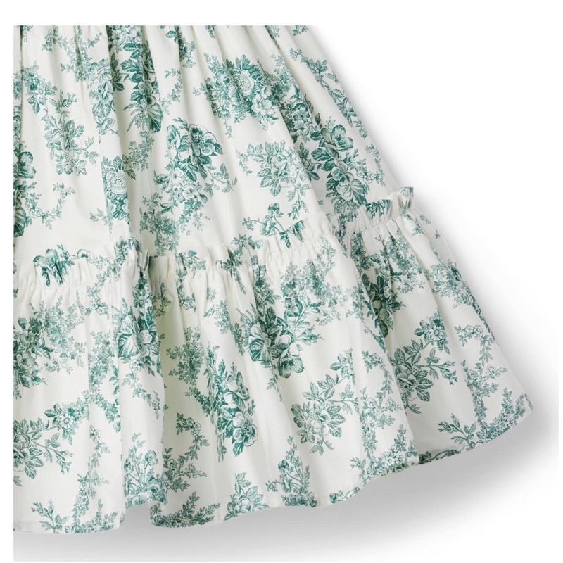 Váy bé gái Janie and Jack - FLORAL TOILE PUFF SLEEVE DRESS