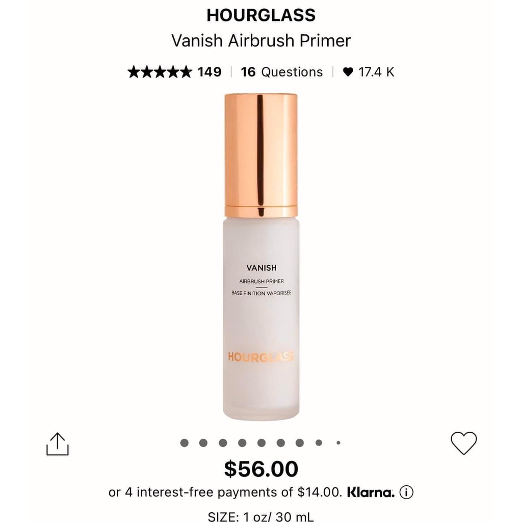 KEM LÓT LÀM MỊN KIỀM DẦU HOURGLASS VEIL MINERAL PRIMER MINISIZE 3.6ML