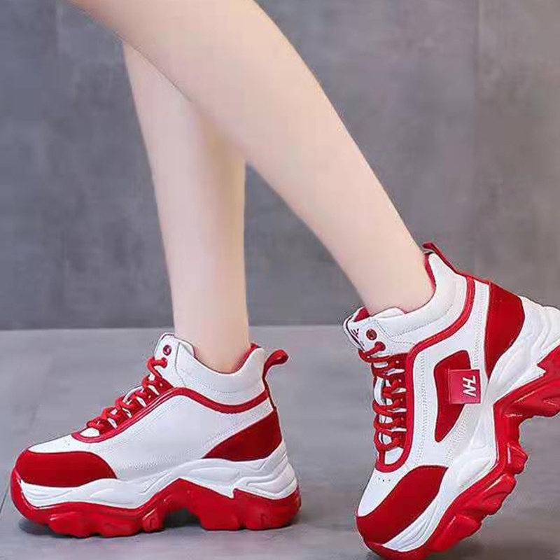 Giày Thể Thao Nâng Chiều Cao Đơn Giản Dễ Phối Đồ Cho Nữ