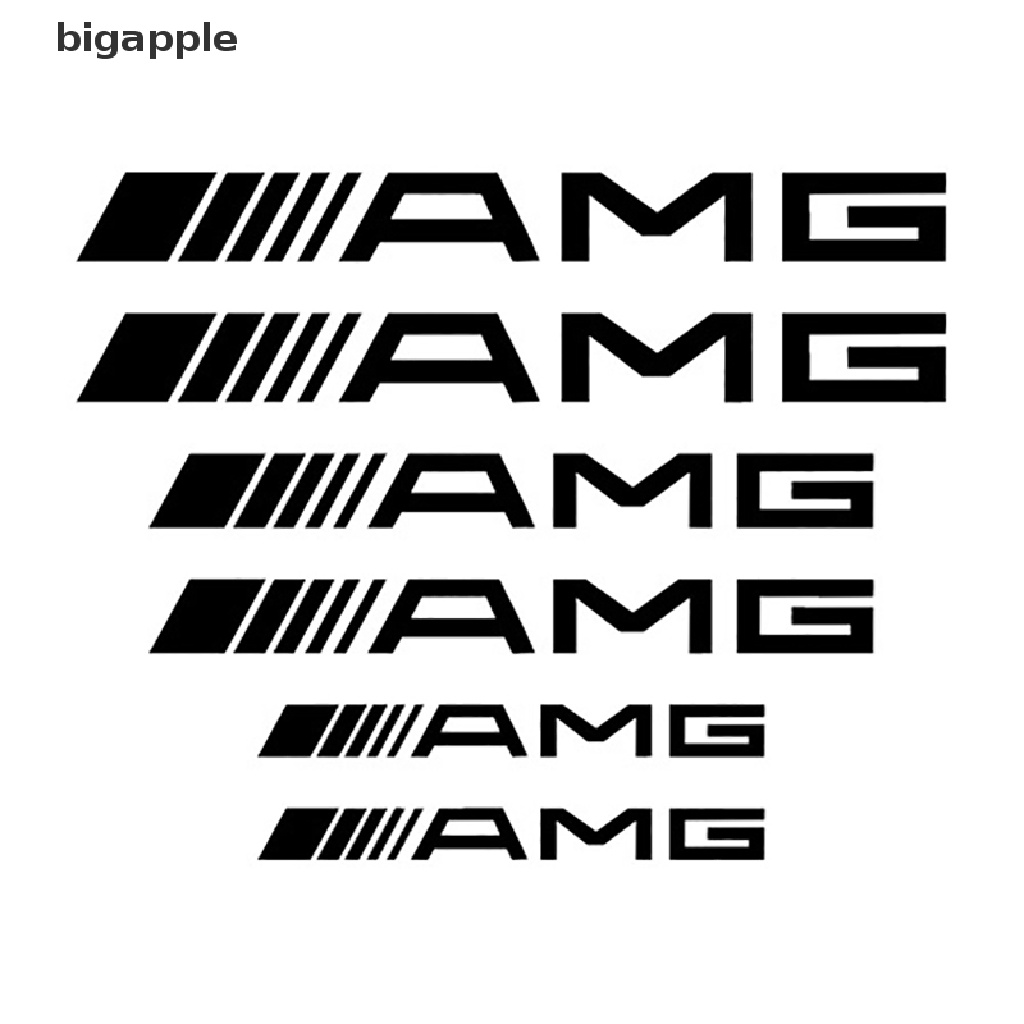 Bộ 6 Đề Can Vinyl Chống Thấm Nước Dùng Để Dán Trang Trí Xe Mercedes AMG