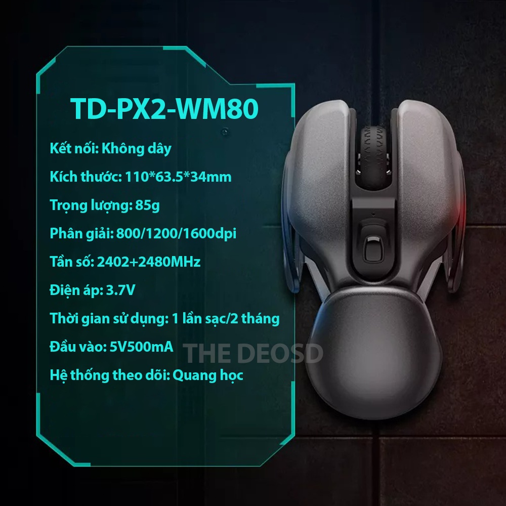 Chuột Bluetooth Không Dây Máy Tính / Laptop - Dùng 2 Tháng / Lần Sạc - The Deosd