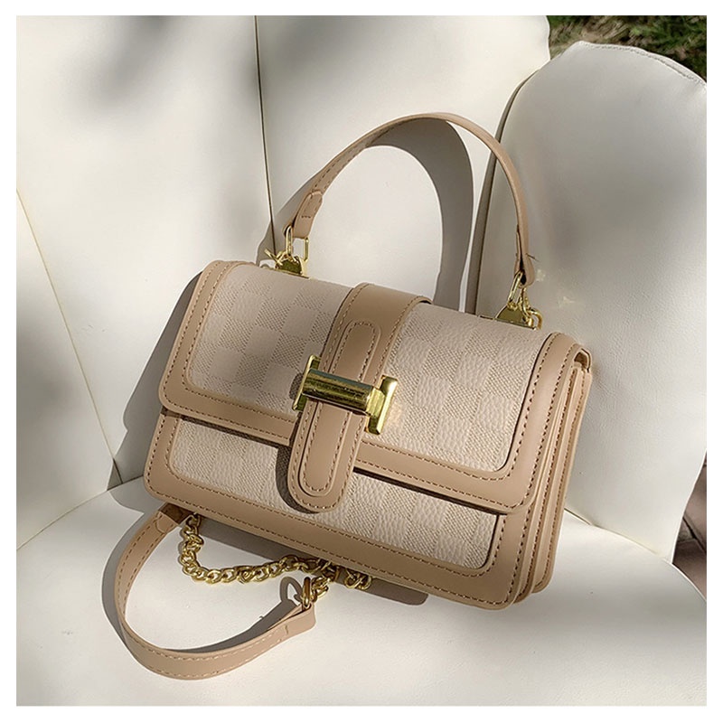 Mischa Túi Đeo Vai Hình Vuông Cỡ Nhỏ Màu Tương Phản Phong Cách Hàn Quốc Đơn Giản Thời Trang