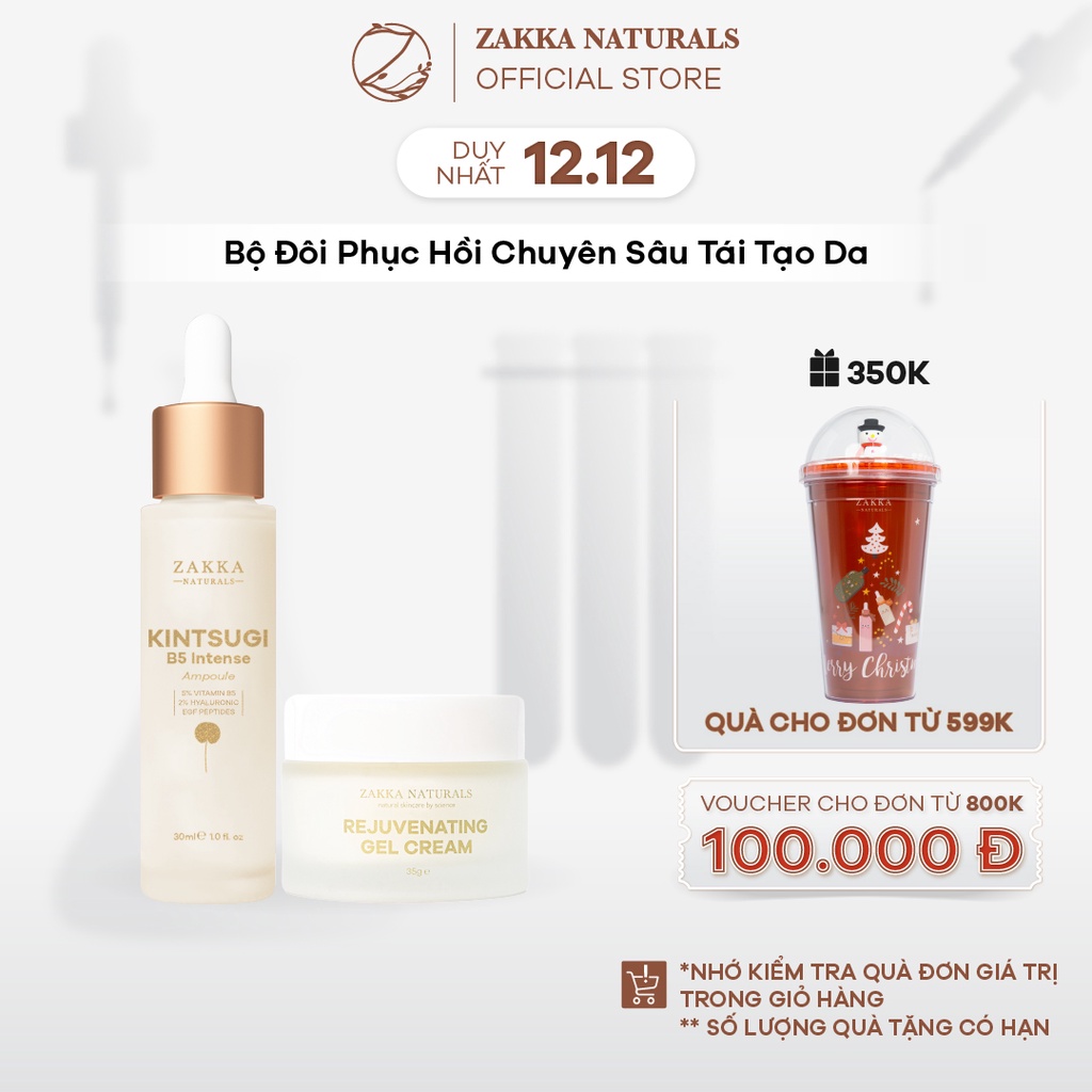 Bộ Đôi Phục Hồi Chuyên Sâu Tái Tạo Da Zakka Naturals 4