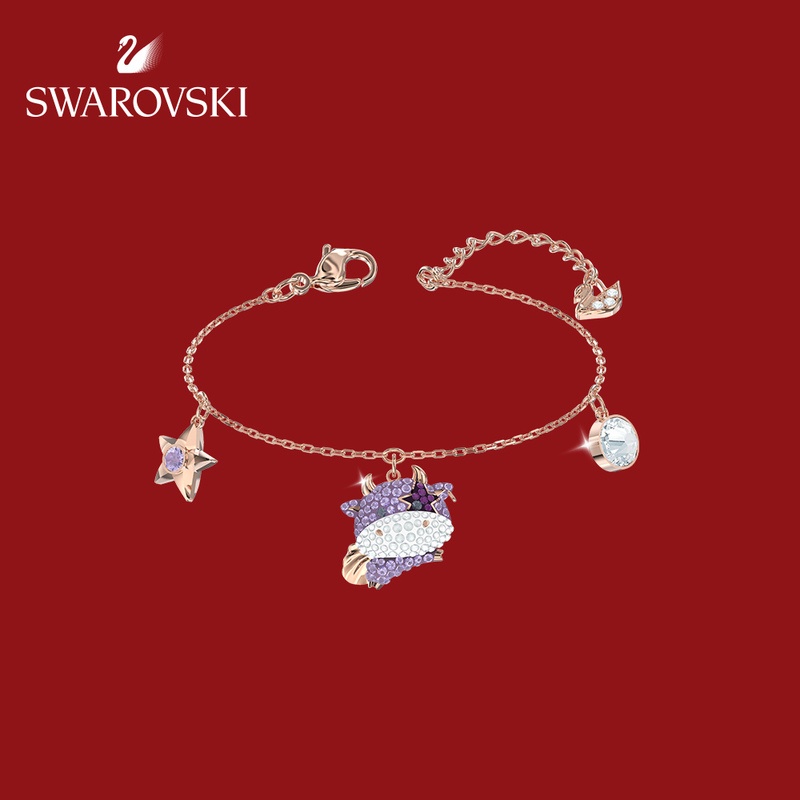 Vòng Tay Swarovski Hình Bò Sữa Nhiều Màu Dễ Thương Cho Nữ