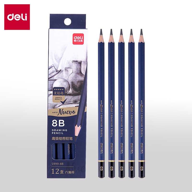 Bút chì cao cấp Deli Nuevo S999 khắc tên theo yêu cầu