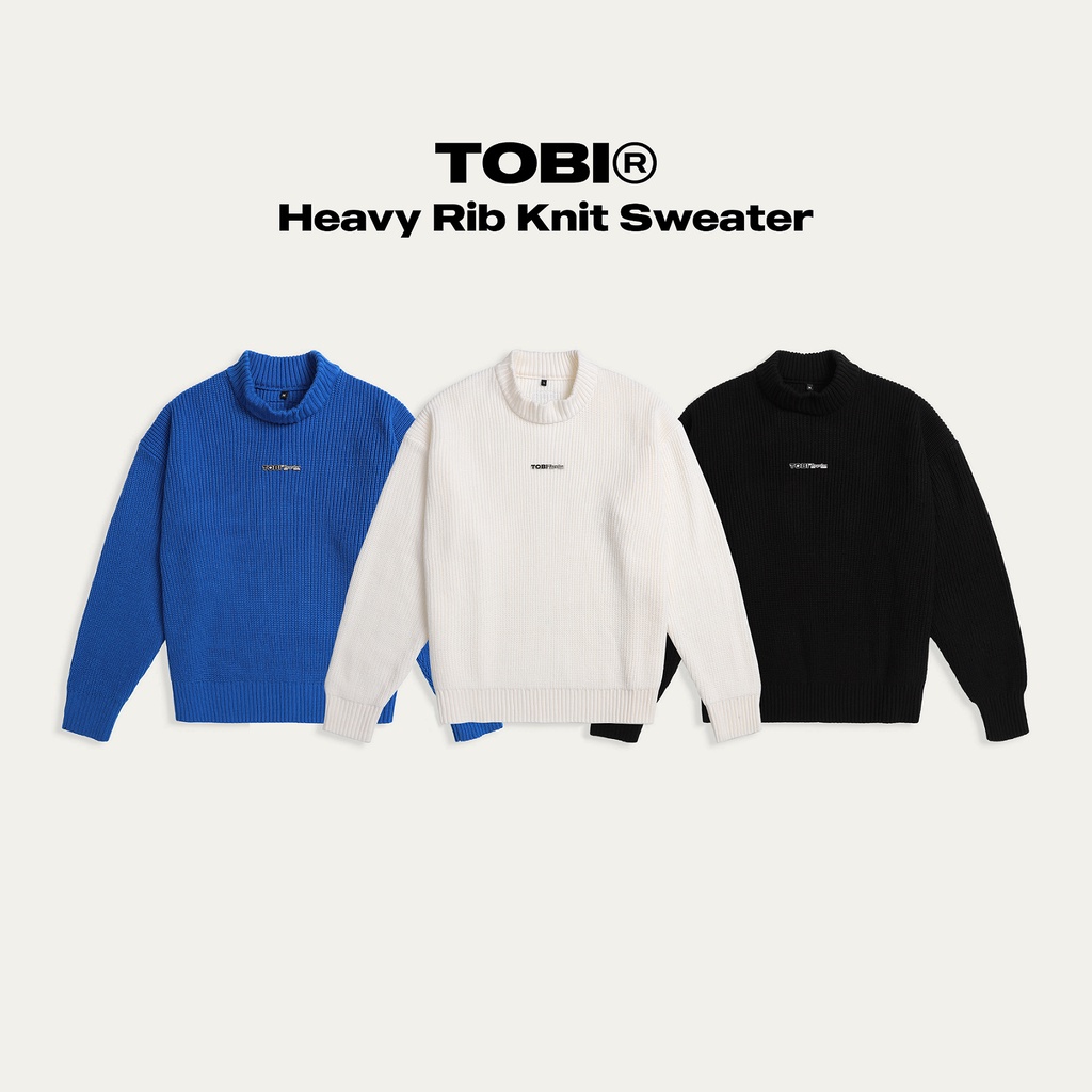 Áo Sweater Len Dài Tay TOBI® Heavy Rib Knit