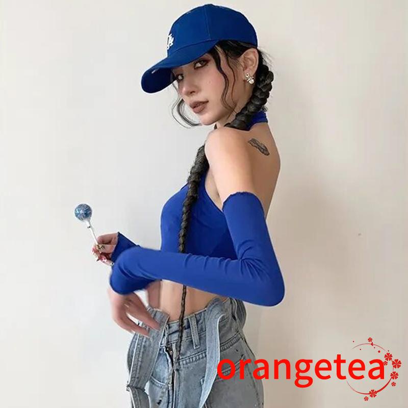 Áo Tank Top Cổ Yếm Không Tay Màu Sắc Thời Trang Cho Nữ