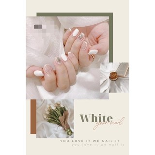 🎀Nail box, móng up thiết kế trắng 246🎀