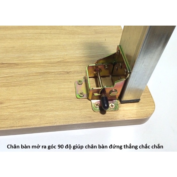 Chân bàn sắt có bát gấp. có thể gấp gọn, có chốt khóa, chiều cao 30cm.CÓ LÀM THEO YÊU CẦU