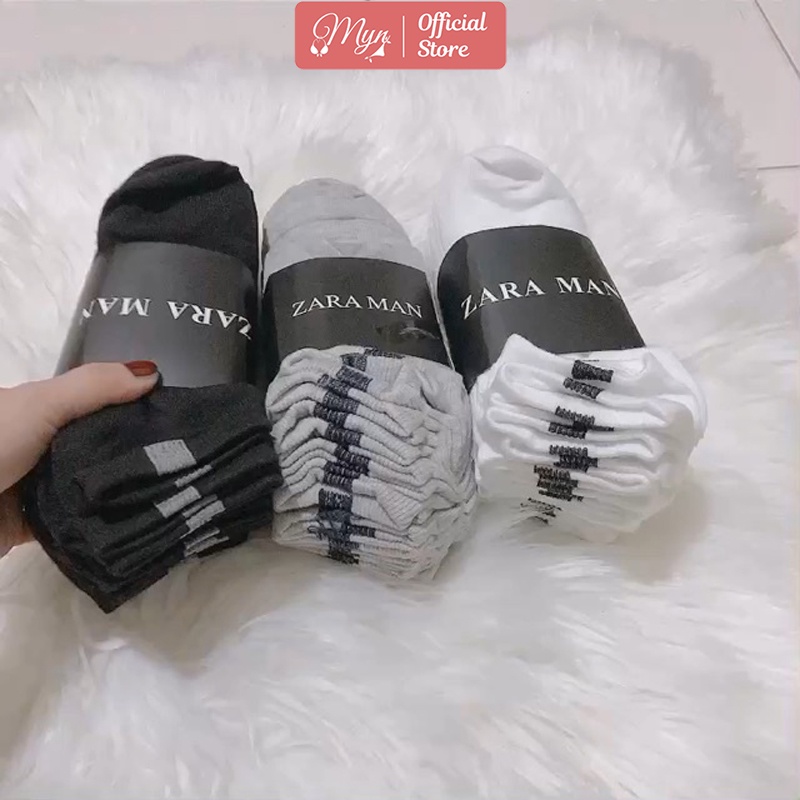 SET 10 ĐÔI TẤT ZARA MAN CHO NAM, NỮ, TẤT NAM NỮ CỔ NGẮN MYN_UNDERWEAR