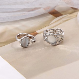 Nhẫn Cặp Đính Pha Lê Phong Cách Vintage Tinh Tế