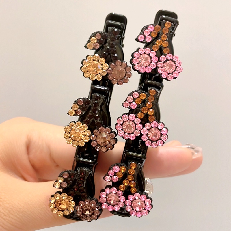 Kẹp Tóc Hình Quả Cherry Đính Đá Thời Trang Cho Nữ