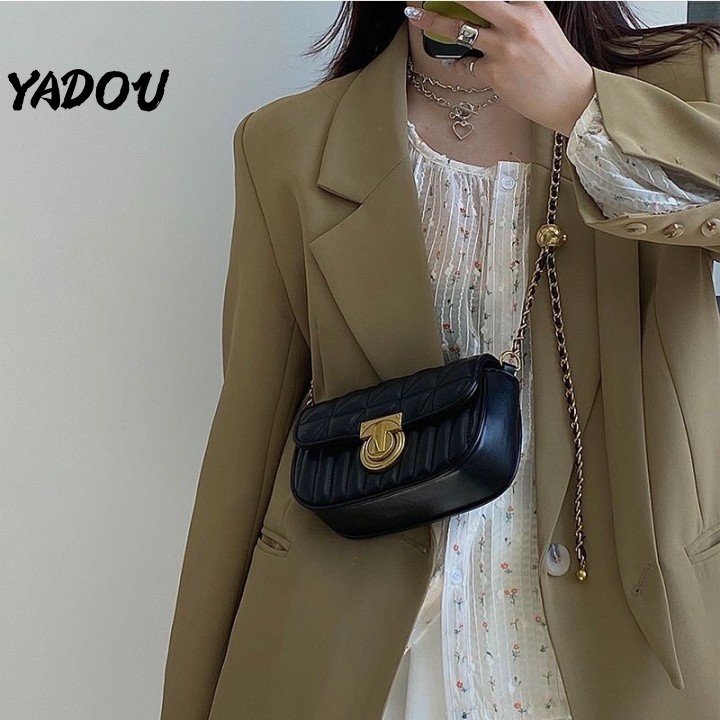Túi đeo chéo YADOU bằng da PU thời trang cho nữ