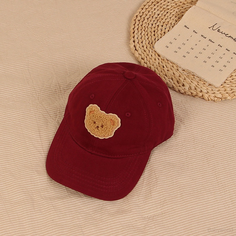 Mũ Lưỡi Trai Hình Gấu Hoạt Hình Phong Cách Hàn Quốc Cho Bé