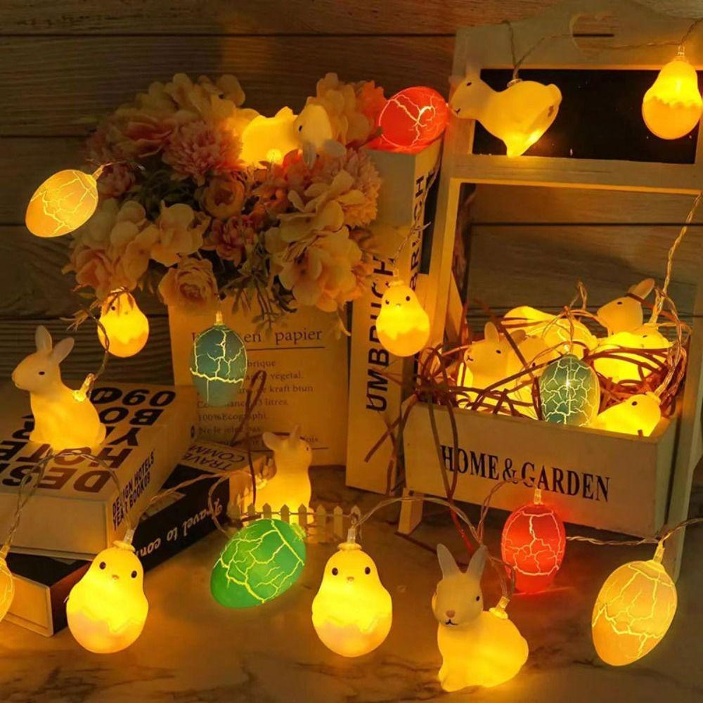 YVE Dây Đèn LED 10 Bóng Dài 1.5m Hình Gà Đẻ Trứng Ngộ Nghĩnh