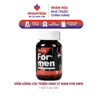 Viên uống cải thiện sinh lý nam No1USA For Men hộp 30 viên