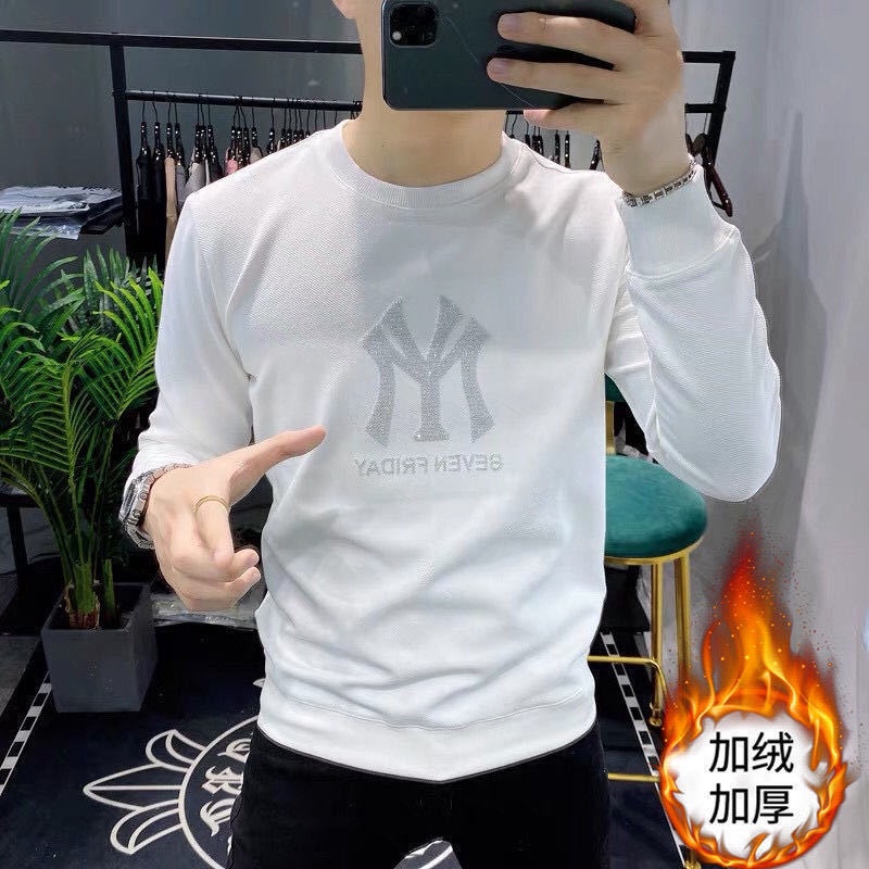 Áo Nỉ Dài Tay Cổ Tròn Thời Trang Mùa Thu Cho Nam