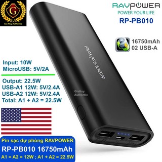 Pin sạc dự phòng ravpower rp-pb010 16750mah 22.5w