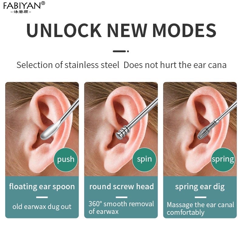 Bộ 6 Dụng Cụ Lấy Ráy Tai Chuyên Dụng