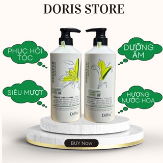 Dầu Gội Xả Keratin Evuar Haircare 758ml * 2 Kiềm Dầu Phục Hồi Tóc Hư Tổn Nặng Giữ Màu Tóc Siêu Mượt Chính Hãng