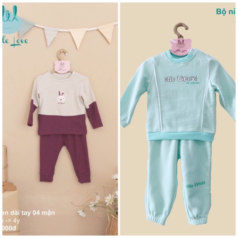 Bộ nỉ Lil dành cho bé size từ 9-12m đến 3y
