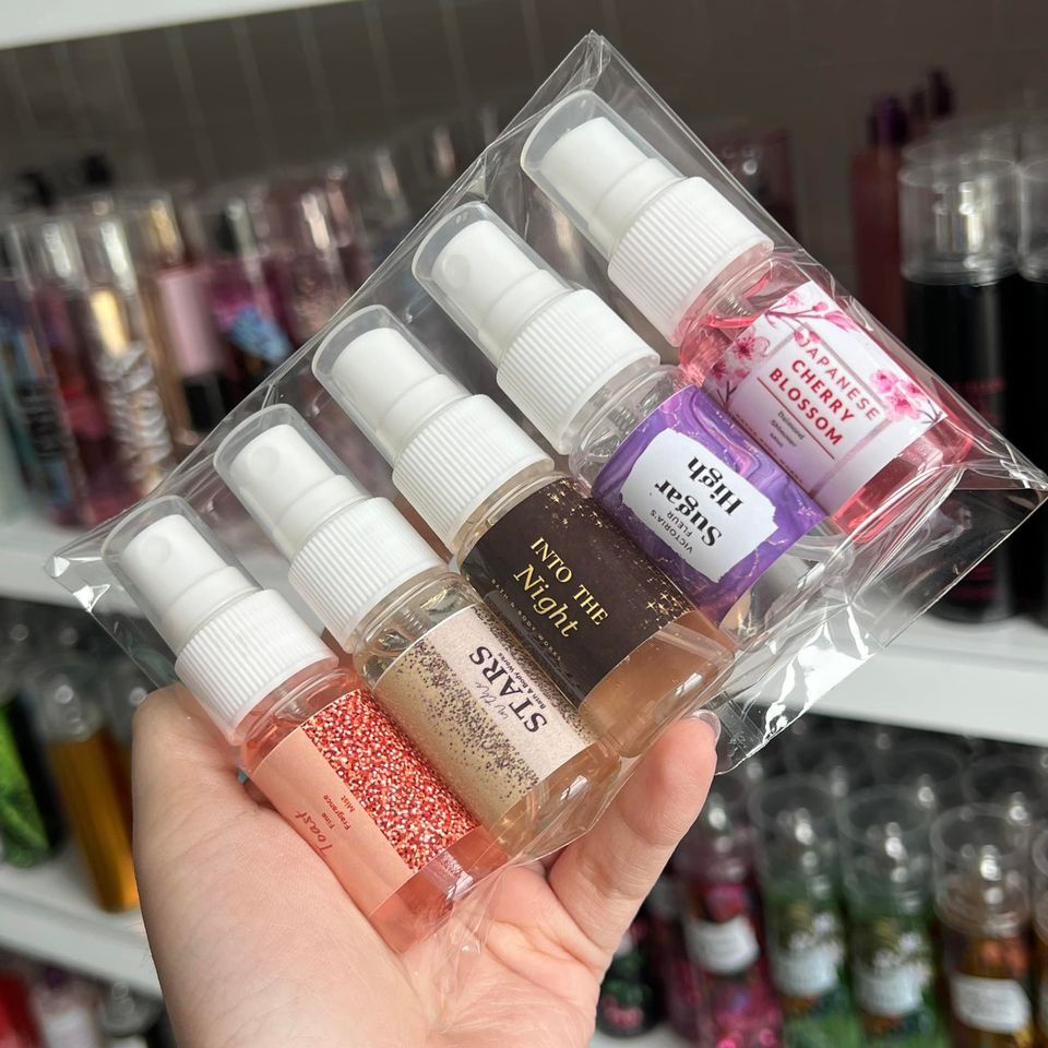 SET 5 Chai Xịt Thơm Toàn Thân 10ML Bodymist -𝐪𝐮𝐲𝐧𝐡𝐭𝐡𝐢-