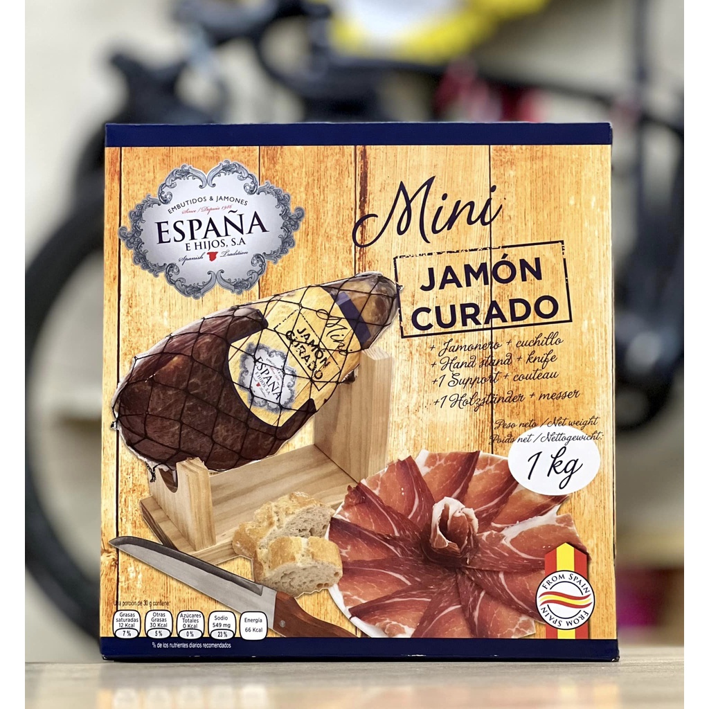 🌈🌈  Đùi heo muối Espana Mini Jamon Curado Tây Ban Nha - Món ngon nhất định phải thử