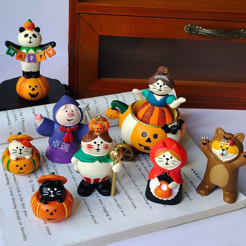 Mô Hình Chú Mèo Zakka Phong Cách Nhật Bản Serie2 Halloween