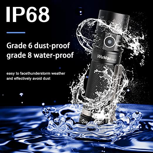 Đèn pin cầm tay WURKKOS Wk15 3000lm 21700 Cree XHP 50.2 IP68 thiết kế bảo vệ chuyên dụng