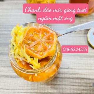 Chanh Đào Gừng Tươi ngâm mật ong Điềm Kim 500ml