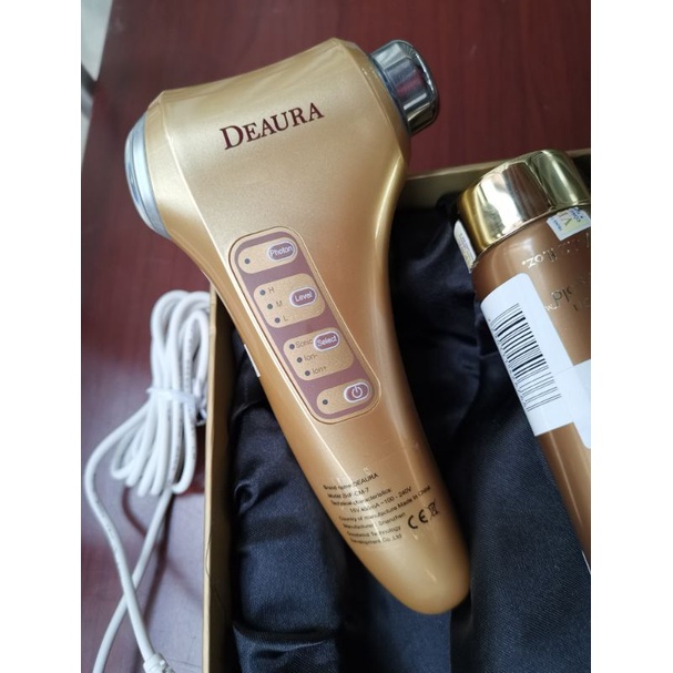 Máy massage mặt, nâng cơ mặt đẩy tinh chất Biolong Deaura full hộp tặng kèm kem dưỡng ẩm sâu