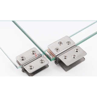 Bản lề kẹp kính inox , bản lề kẹp cửa , kẹp tủ kính - 1 chiếc