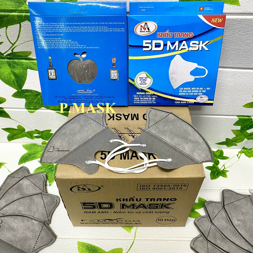 100 Cái khẩu trang 5D NAM ANH FAMAPRO 3 lớp kháng khuẩn