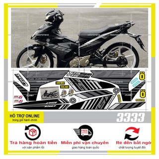 Tem rời exciter 150 y15zr xám đen -