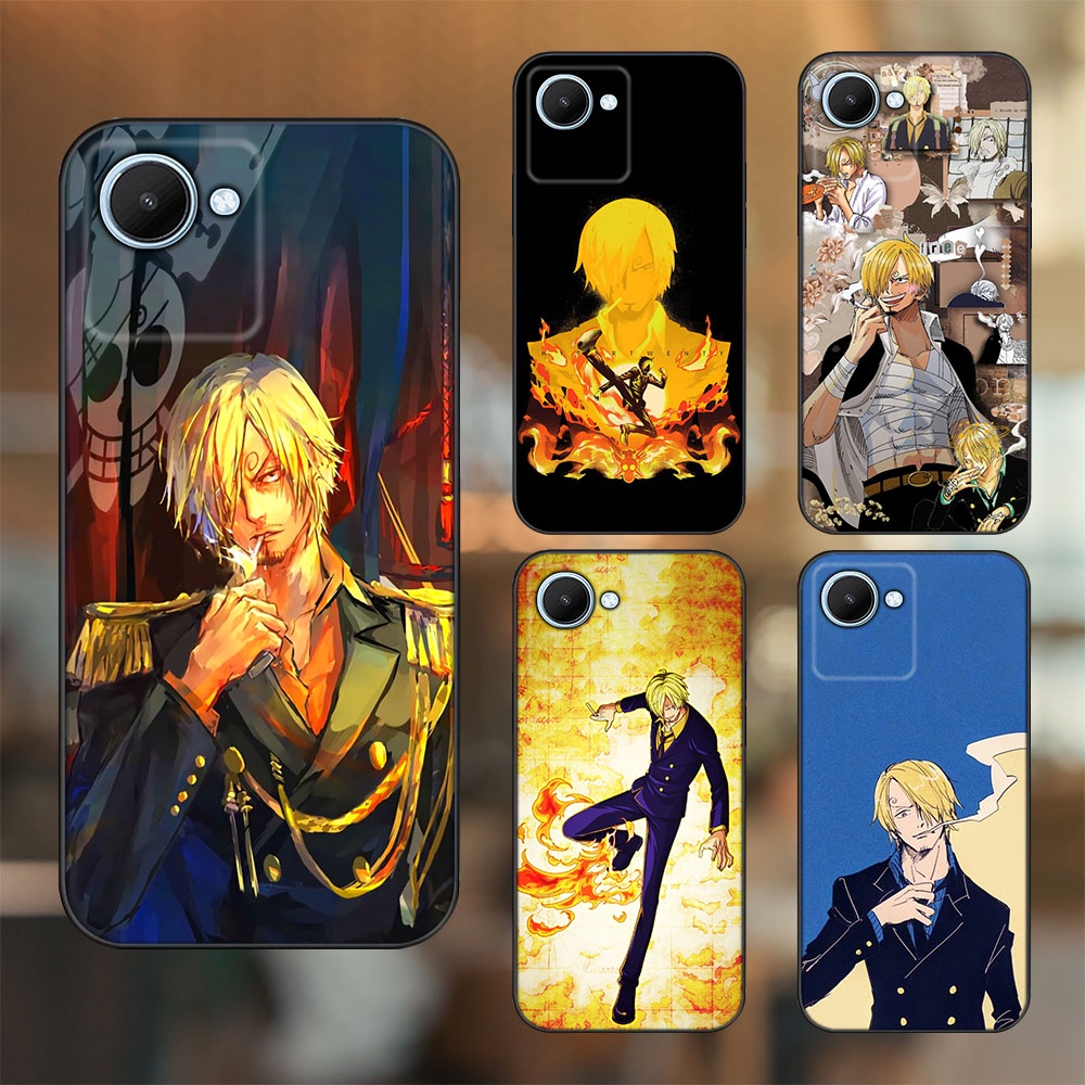 Ốp lưng Realme C30 viền đen in hình Sanji One Piece Đảo Hải Tặc