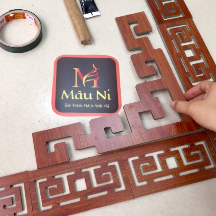 Ốp trang trí bàn thờ, VIỀN trang trí dán bàn thờ, tủ thờ - MÂU NI- gỗ mdf