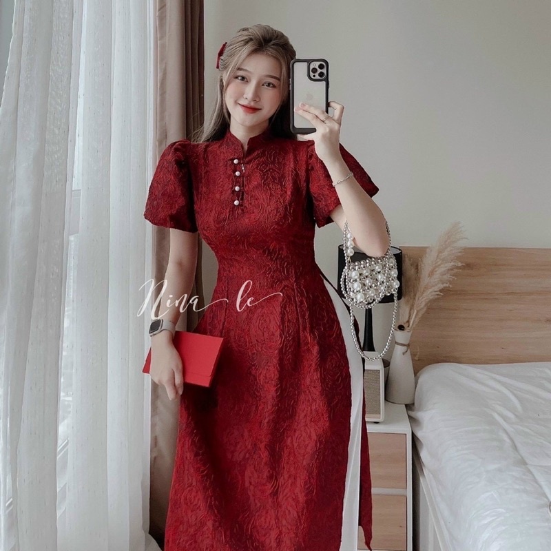 💥sỉ💥áo dài Gấm khoá dọc cho con ti