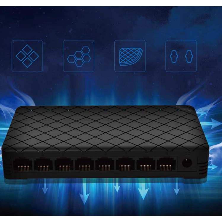 Bộ Chia Mạng Switch Ruijie RG-ES08G 8 Cổng Gigabit unmanaged RJ45 Ports
