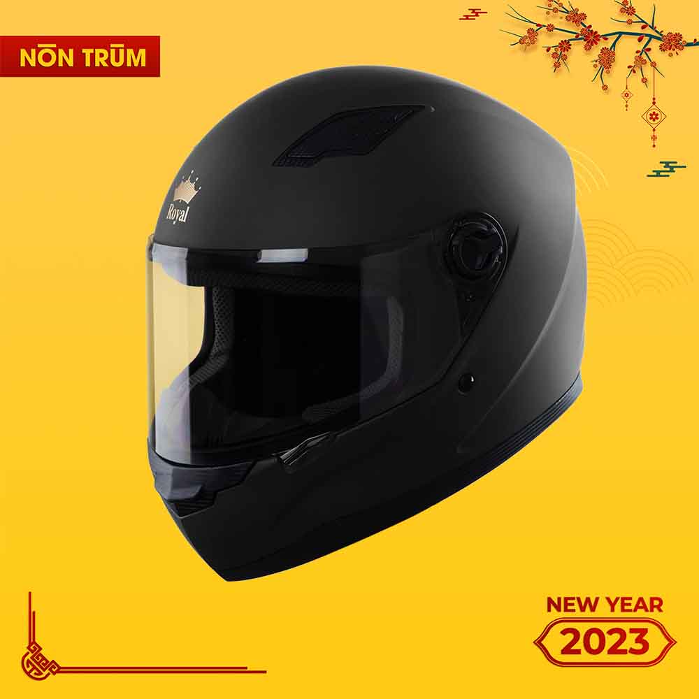 Nón bảo hiểm fullface ROYAL M136 đen nhám