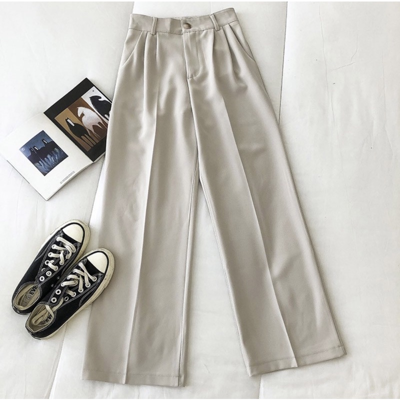 Quần Ống Rộng Culottes Ulzzang Chất Vải Ruby Xuất Hàn Cao Cấp, Mặc Tôn Dáng Cực Xinh