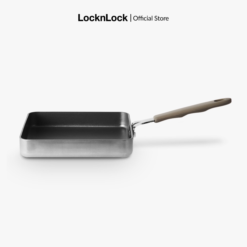 [Mã LIFEMC07CBAU giảm 50k đơn 350k] Chảo vuông Lock&Lock Handycook 14cm - Màu xám LHD1146