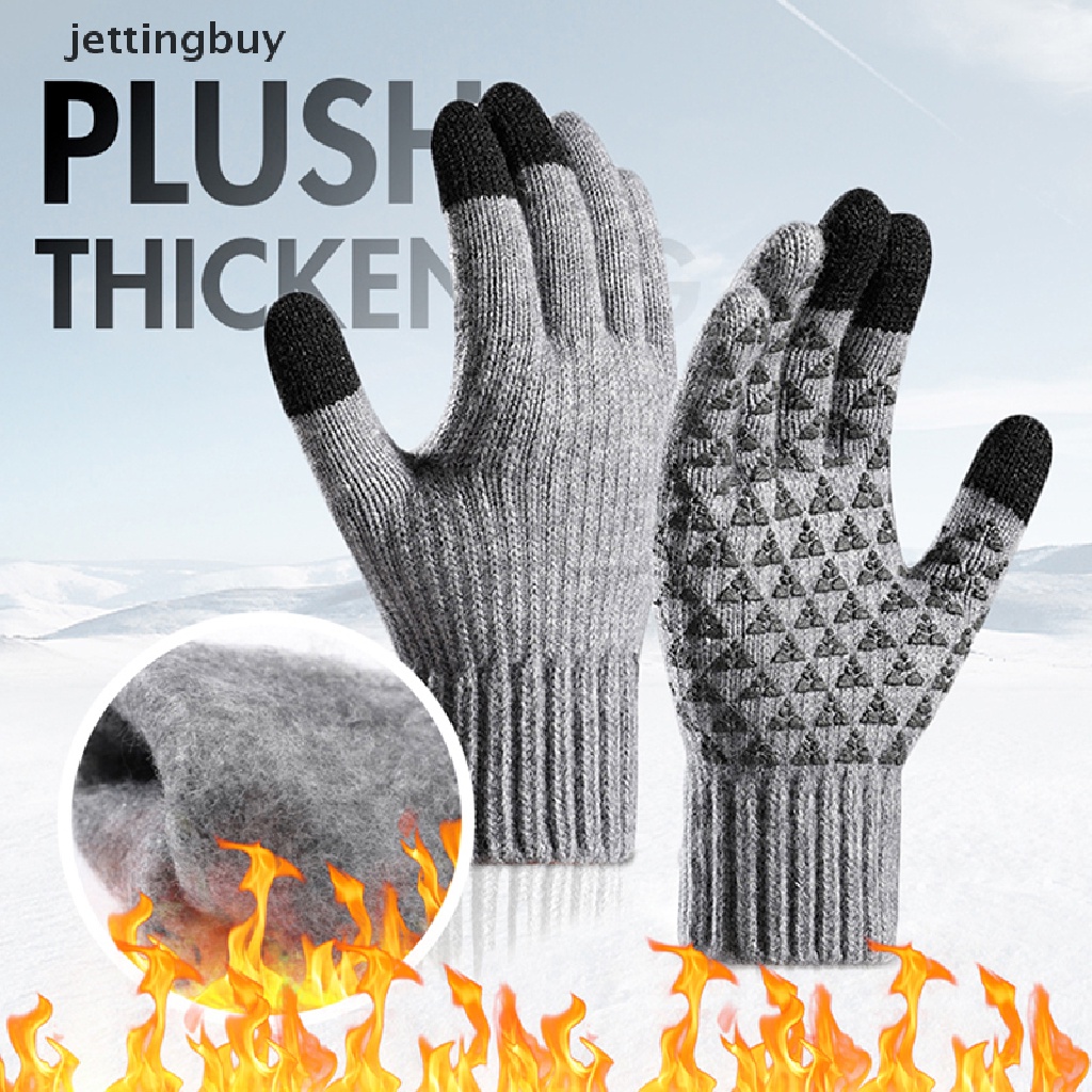 Găng tay JETTING dệt kim giữ ấm sử dụng được màn hình cảm ứng thời trang dành cho nam